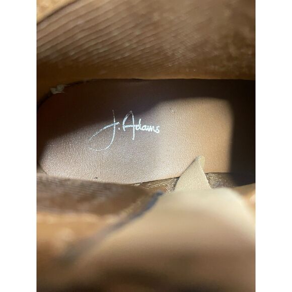 J. Adams Marrow Western Fringe Ankle Boots – Chestnut Suede Like  Women's Size 7 - Picture 2 of 4